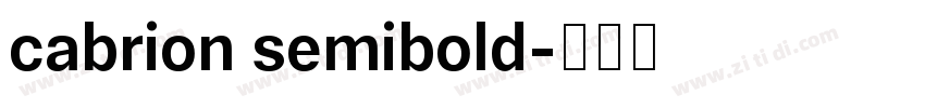 cabrion semibold字体转换